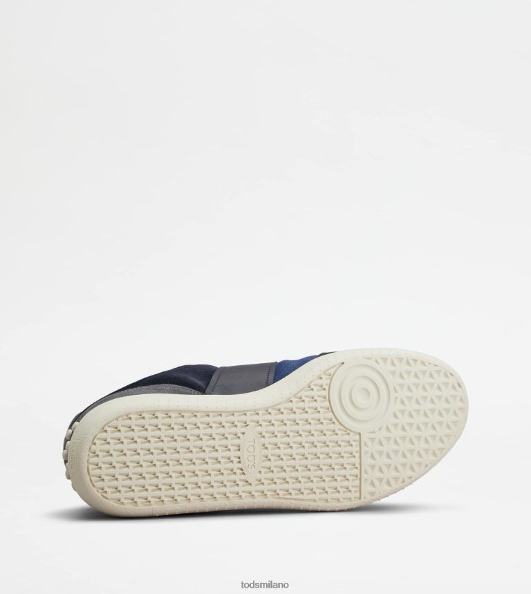uominiblu nero Tod's sneakers con linguetta in pelle scamosciata P66X8B889