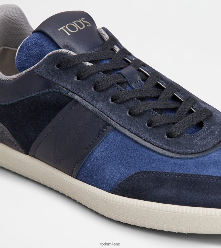uominiblu nero Tod's sneakers con linguetta in pelle scamosciata P66X8B889