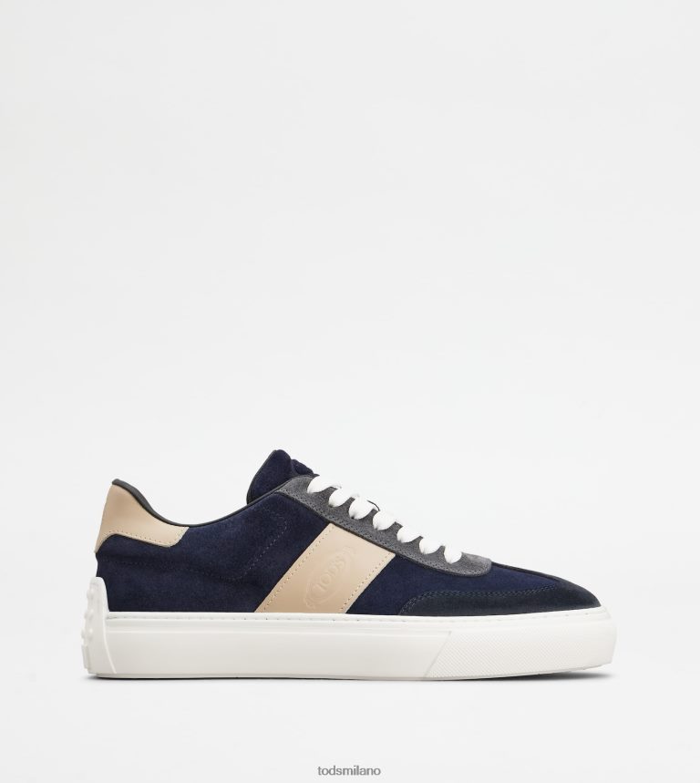 uominiblu/rosa/grigio Tod's scarpe da ginnastica in pelle scamosciata P66X8B851