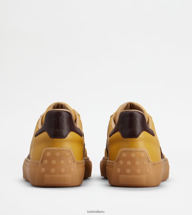 uominigiallo/marrone Tod's scarpe da ginnastica in pelle P66X8B853