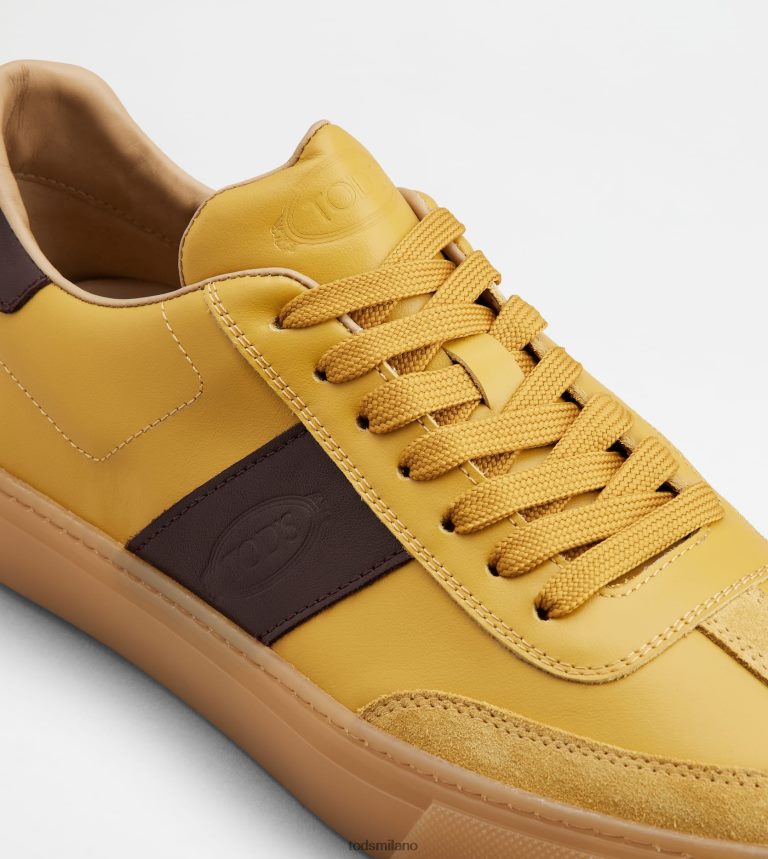 uominigiallo/marrone Tod's scarpe da ginnastica in pelle P66X8B853
