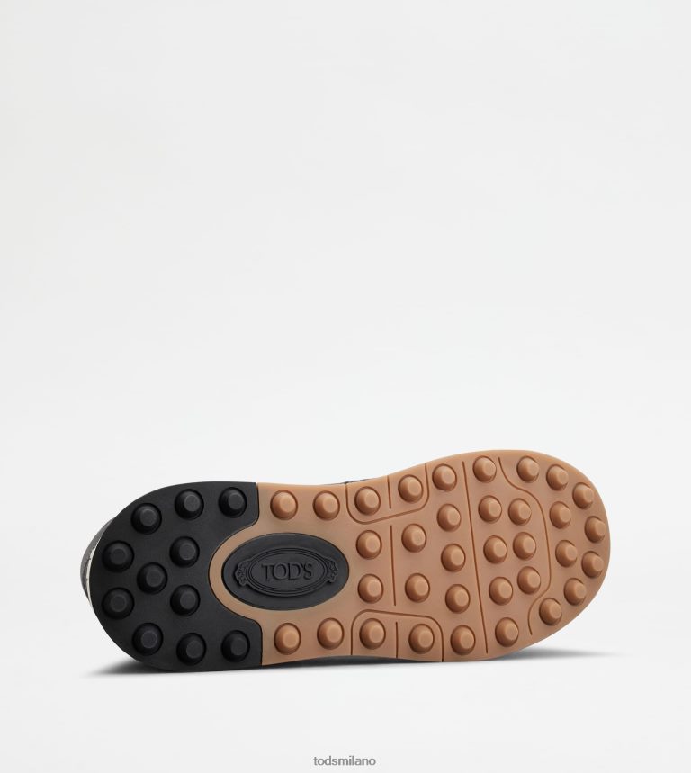 uominigrigio Tod's sneakers alte in pelle scamosciata e pelle liscia P66X8B849