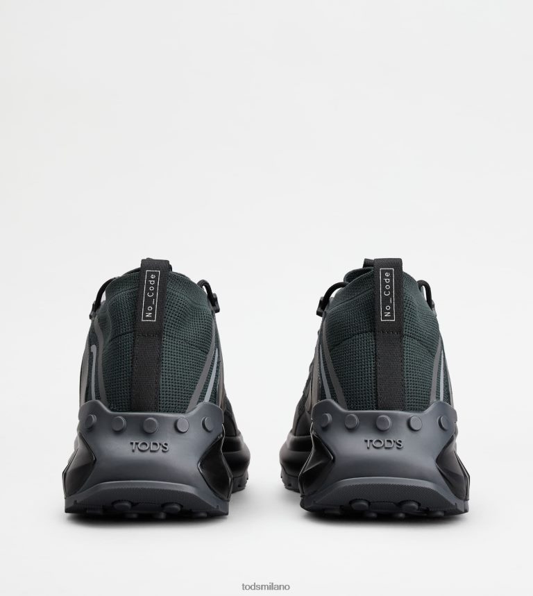 uominigrigio verde Tod's no_code j in tessuto tecnico e pelle P66X8B872
