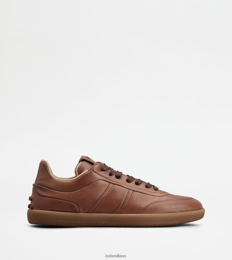 uominimarrone Tod's sneakers con linguetta in pelle P66X8B832