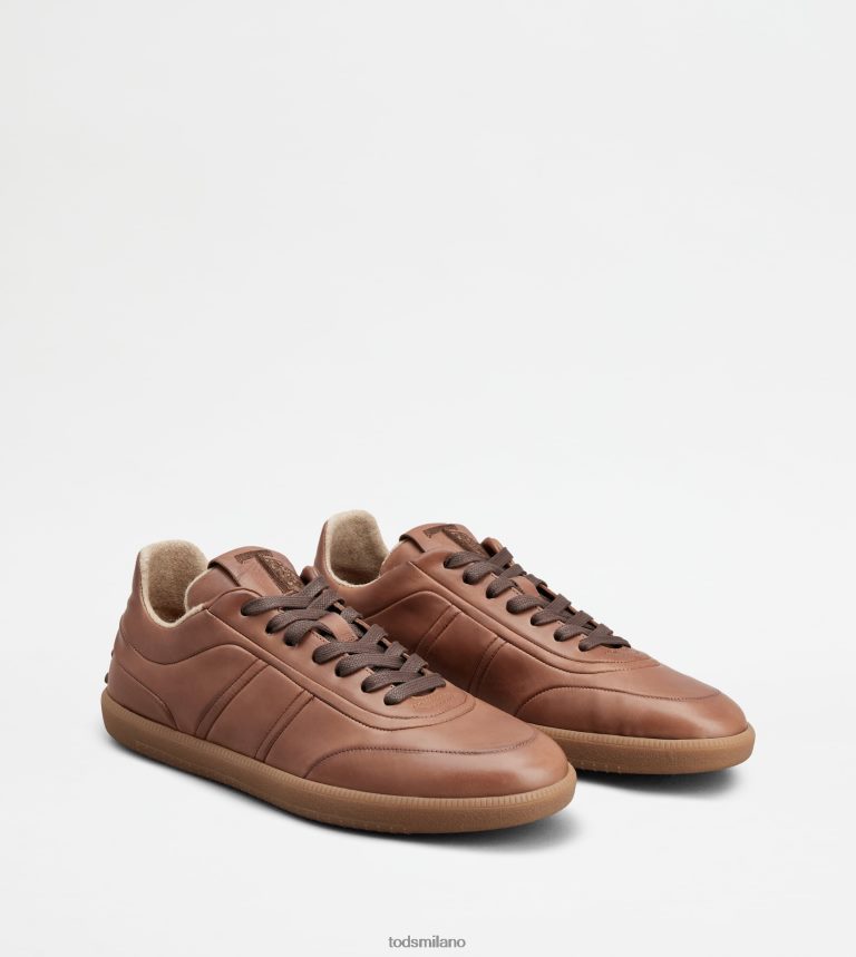uominimarrone Tod's sneakers con linguetta in pelle P66X8B832