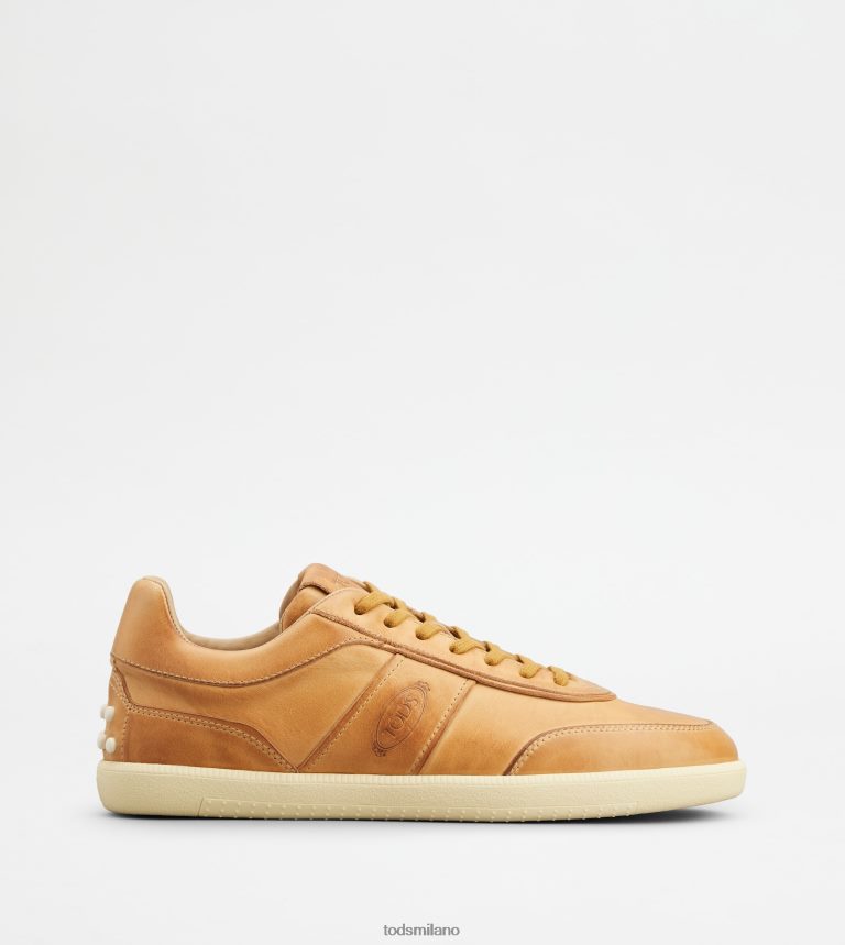 uominimarrone Tod's sneakers con linguetta in pelle P66X8B884