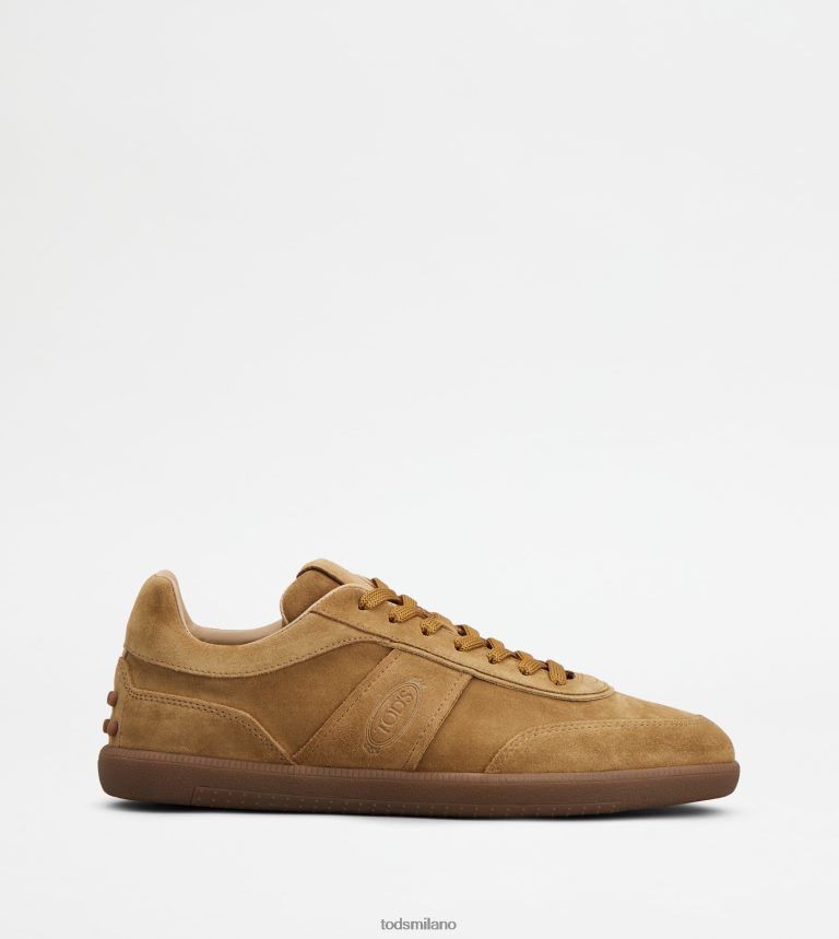 uominimarrone Tod's sneakers con linguetta in pelle scamosciata P66X8B835