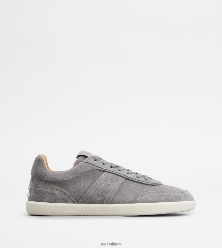 uominimarrone Tod's sneakers con linguetta in pelle scamosciata P66X8B894