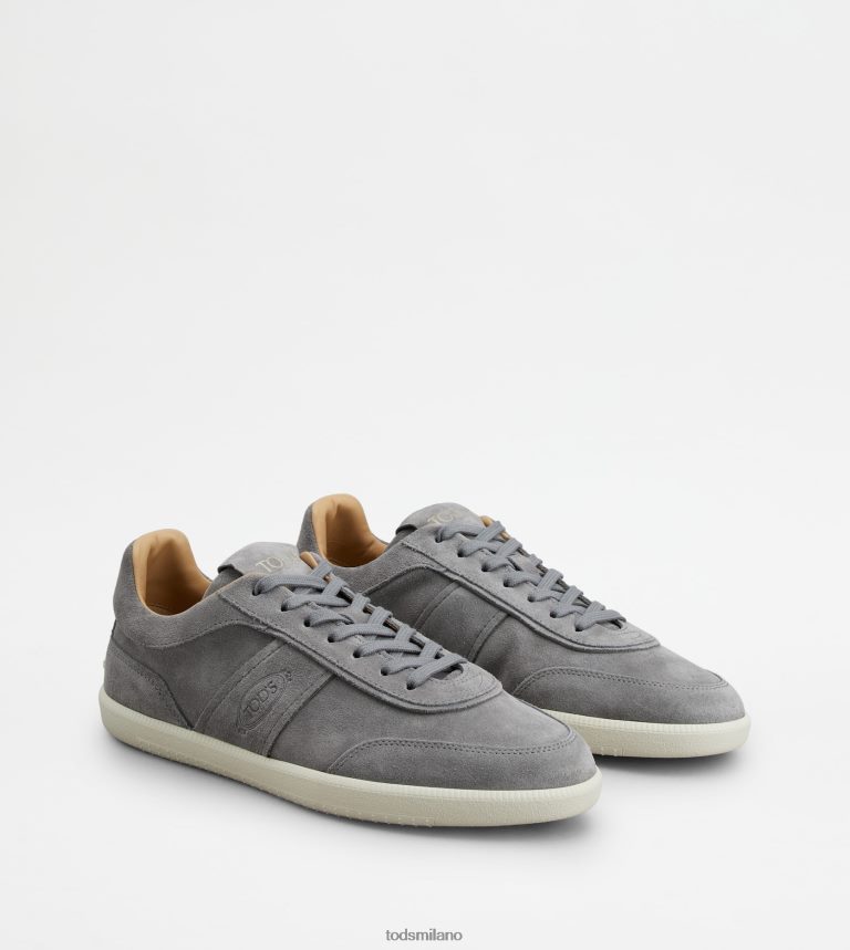 uominimarrone Tod's sneakers con linguetta in pelle scamosciata P66X8B894