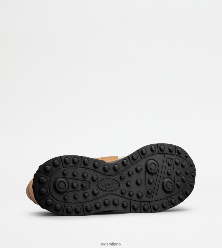 uominimarrone Tod's sneakers in pelle e tessuto tecnico P66X8B876