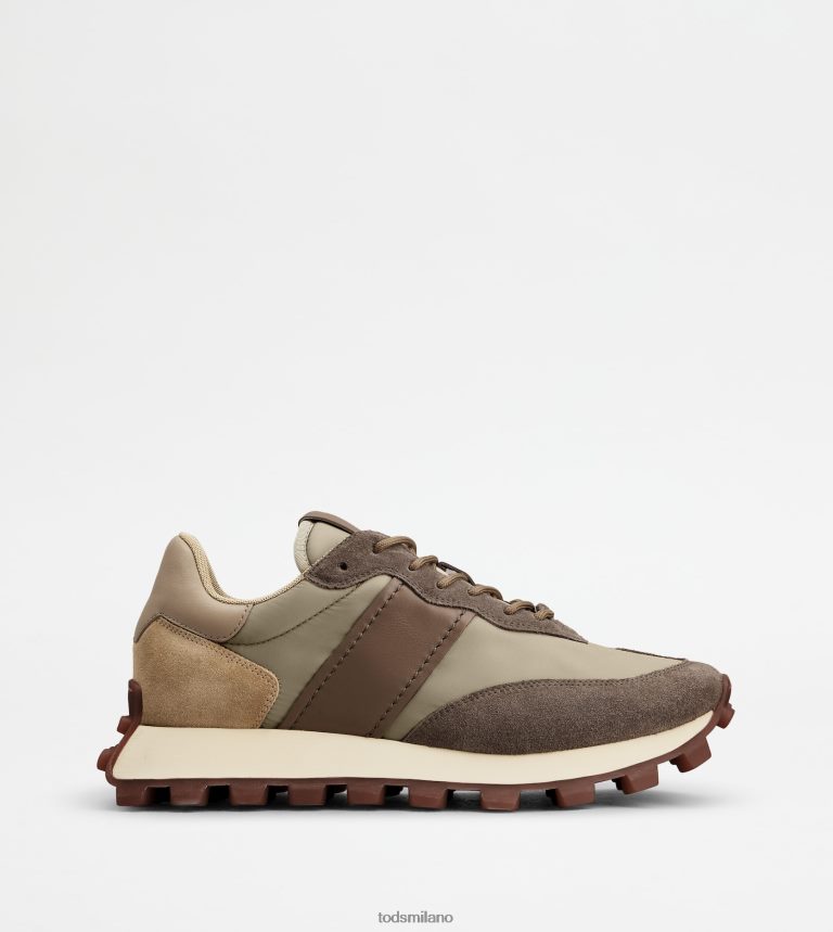 uominimarrone/beige Tod's sneakers 1t in camoscio e tessuto P66X8B830