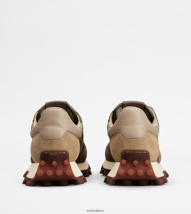 uominimarrone/beige Tod's sneakers 1t in camoscio e tessuto P66X8B830