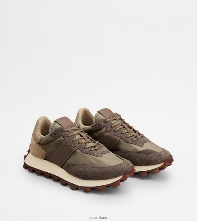 uominimarrone/beige Tod's sneakers 1t in camoscio e tessuto P66X8B830