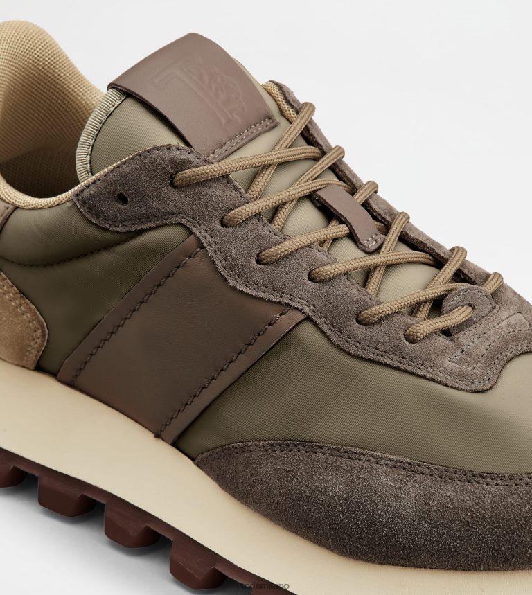 uominimarrone/beige Tod's sneakers 1t in camoscio e tessuto P66X8B830