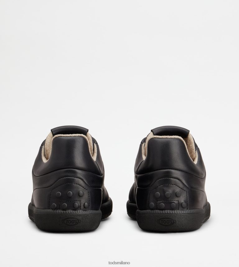 uomininero Tod's sneakers con linguetta in pelle P66X8B834