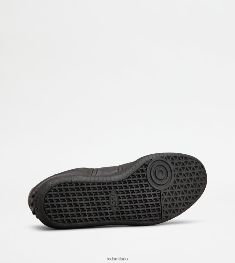uomininero Tod's sneakers con linguetta in pelle P66X8B834