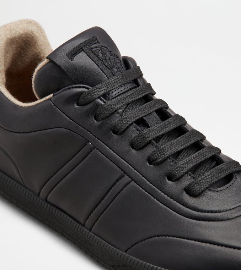 uomininero Tod's sneakers con linguetta in pelle P66X8B834