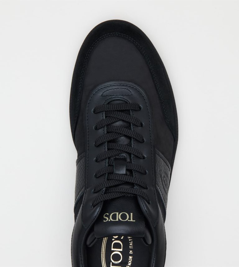 uomininero Tod's sneakers con linguetta in pelle scamosciata P66X8B839