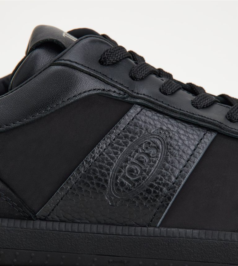 uomininero Tod's sneakers con linguetta in pelle scamosciata P66X8B839