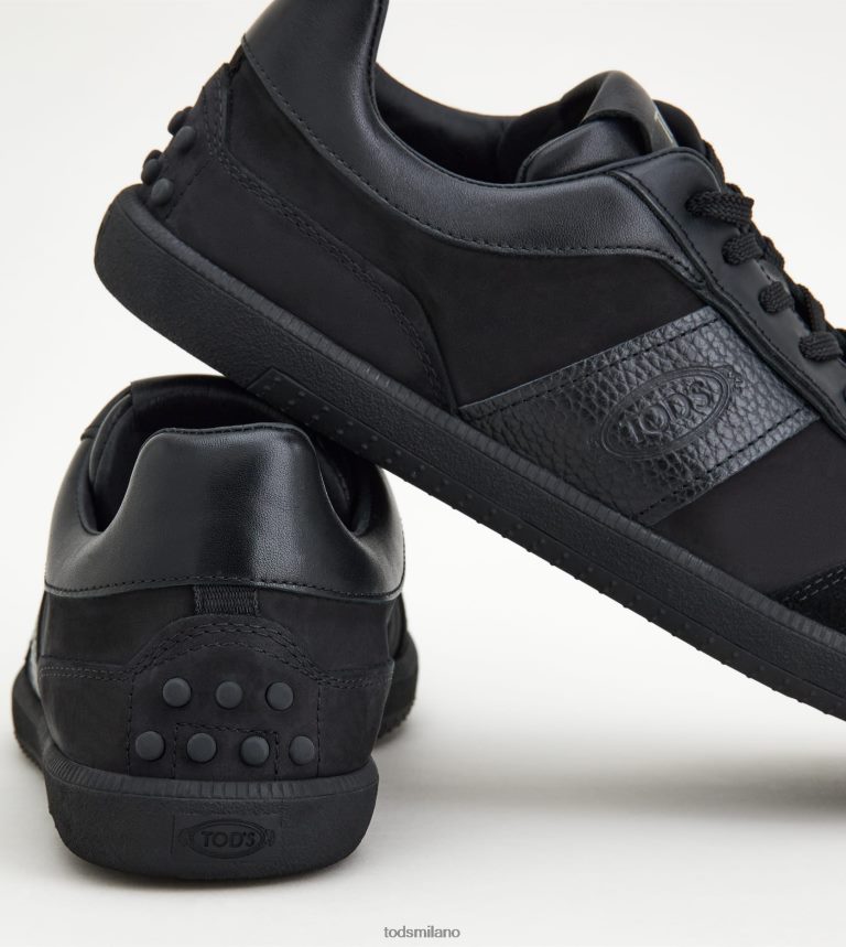 uomininero Tod's sneakers con linguetta in pelle scamosciata P66X8B839