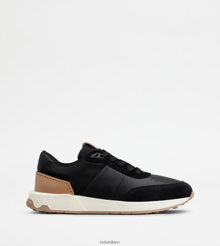 uomininero Tod's sneakers in pelle e tessuto tecnico P66X8B878