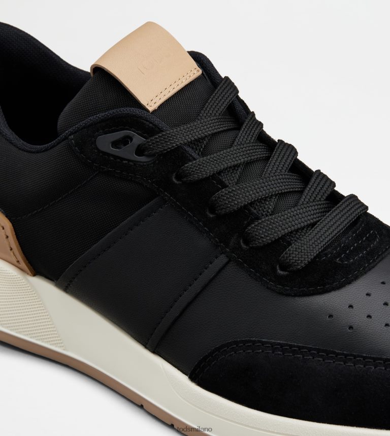 uomininero Tod's sneakers in pelle e tessuto tecnico P66X8B878