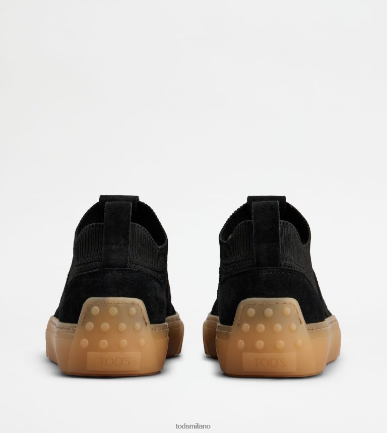 uomininero Tod's sneakers in tessuto e pelle scamosciata P66X8B862