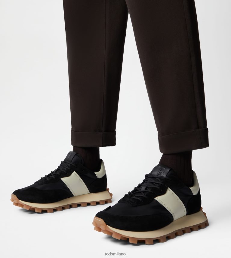 uomininero/bianco sporco Tod's sneakers 1t in camoscio e tessuto P66X8B866