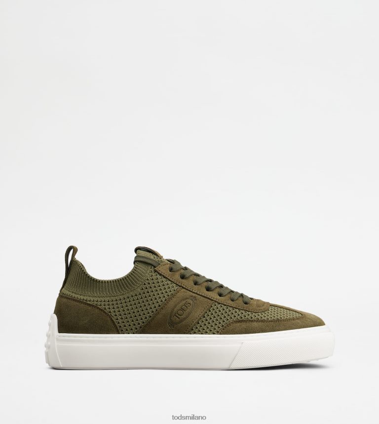 uominiverde Tod's sneakers in tessuto e pelle scamosciata P66X8B848
