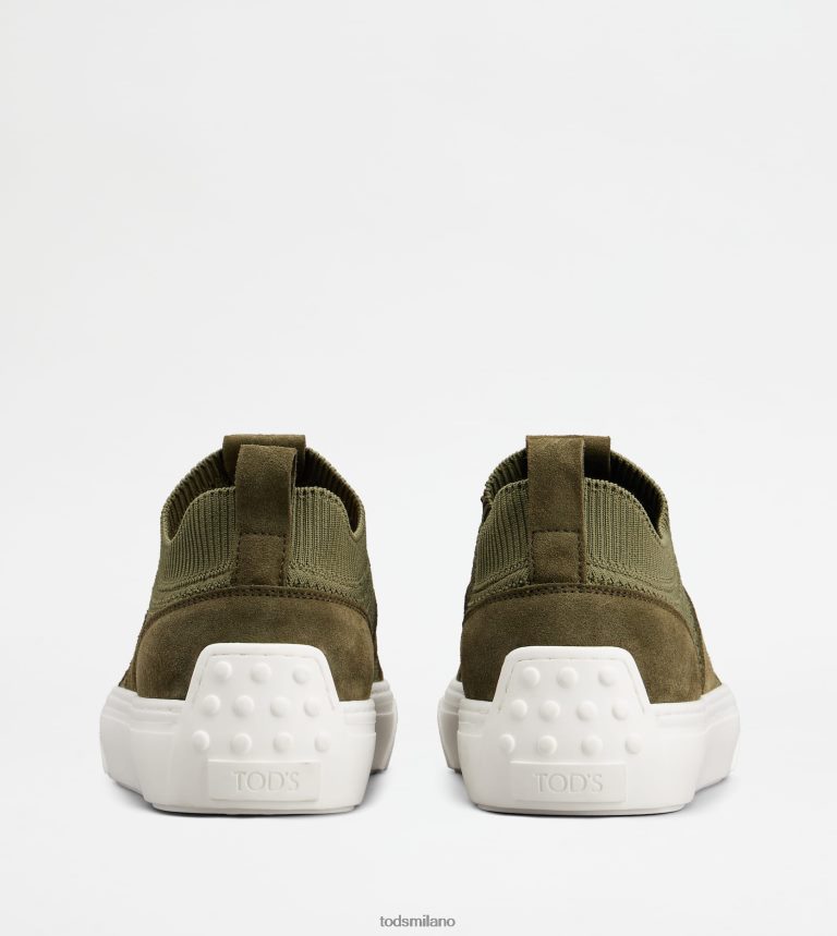 uominiverde Tod's sneakers in tessuto e pelle scamosciata P66X8B848