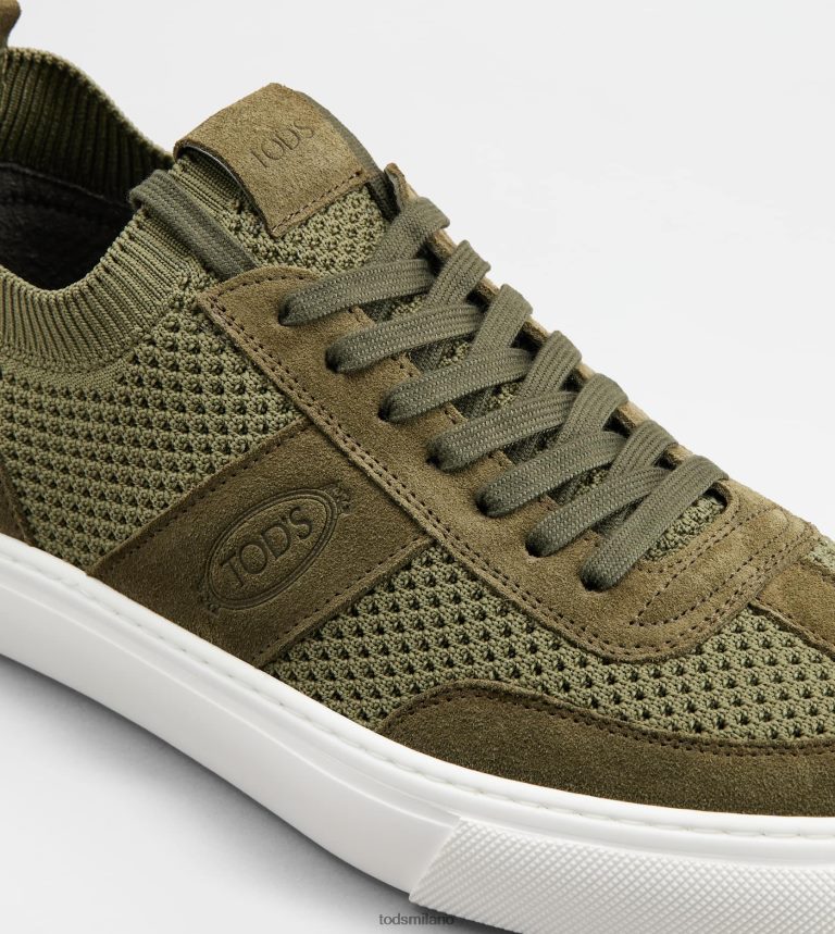 uominiverde Tod's sneakers in tessuto e pelle scamosciata P66X8B848