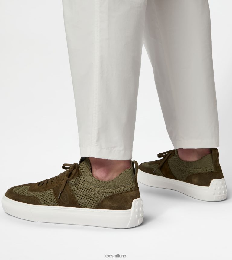 uominiverde Tod's sneakers in tessuto e pelle scamosciata P66X8B848