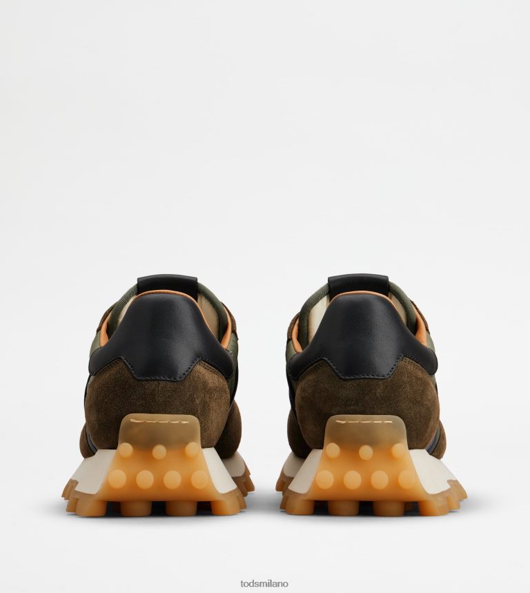 uominiverde/marrone/blu Tod's sneakers 1t in camoscio e tessuto P66X8B873