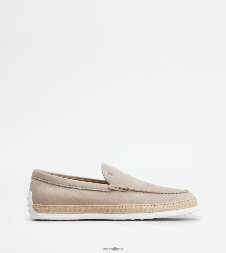 uominibeige Tod's slip-on in nabuk P66X8B901