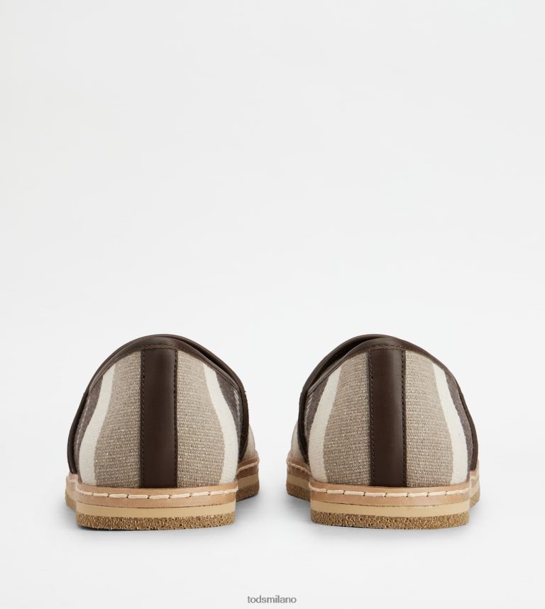 uominibianco sporco/beige/marrone Tod's slip-on in tessuto P66X8B897