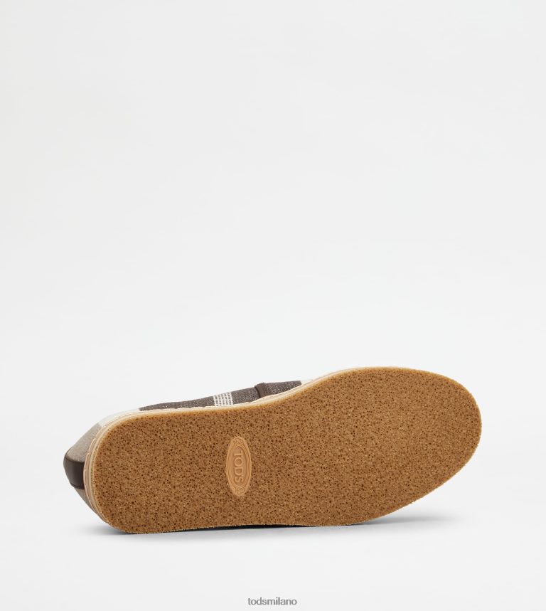 uominibianco sporco/beige/marrone Tod's slip-on in tessuto P66X8B897