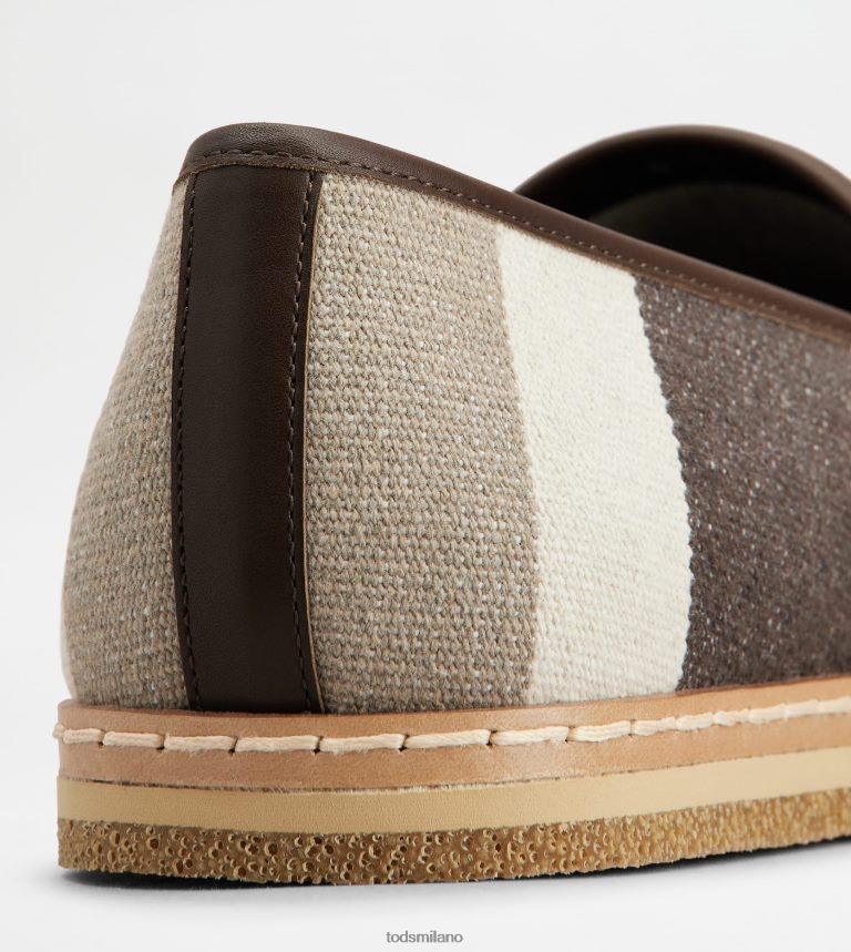 uominibianco sporco/beige/marrone Tod's slip-on in tessuto P66X8B897