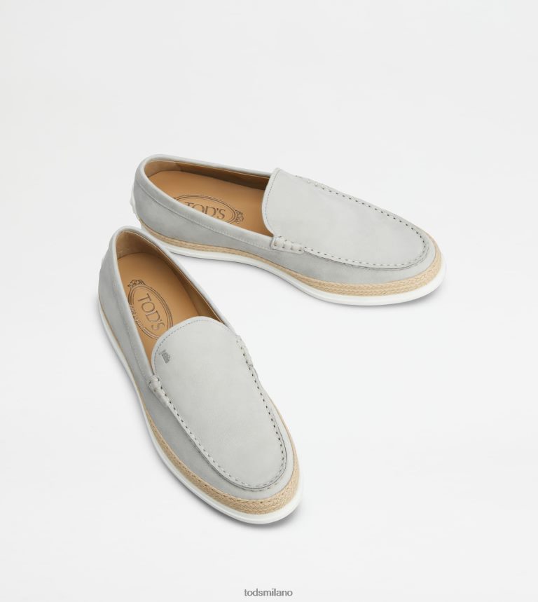 uominigrigio Tod's slip-on in nabuk P66X8B902