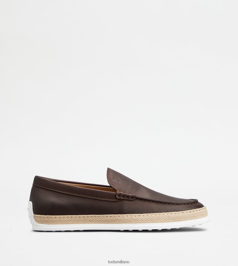 uominimarrone Tod's mocassini slipper in pelle P66X8B899