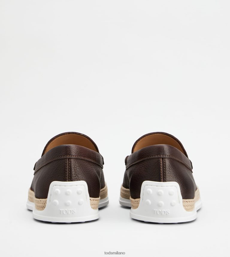 uominimarrone Tod's mocassini slipper in pelle P66X8B899