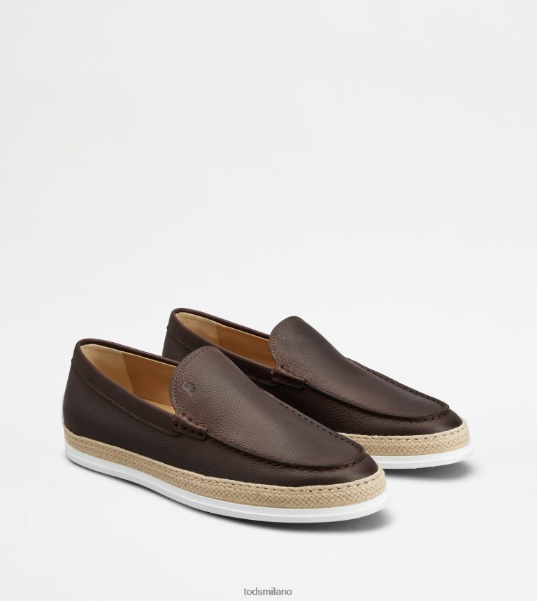 uominimarrone Tod's mocassini slipper in pelle P66X8B899