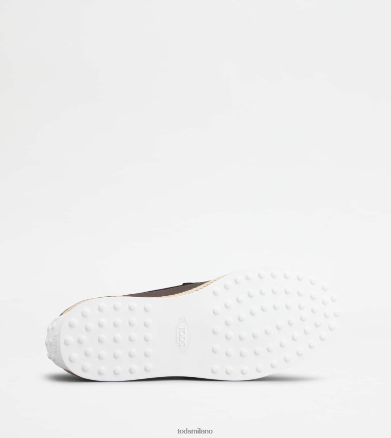 uominimarrone Tod's mocassini slipper in pelle P66X8B899