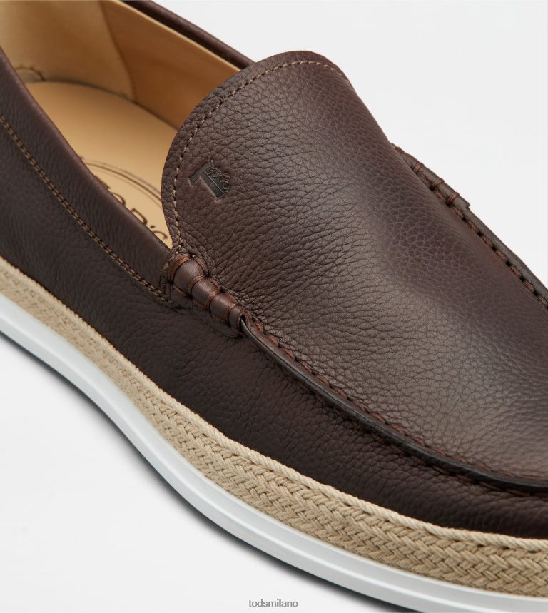 uominimarrone Tod's mocassini slipper in pelle P66X8B899