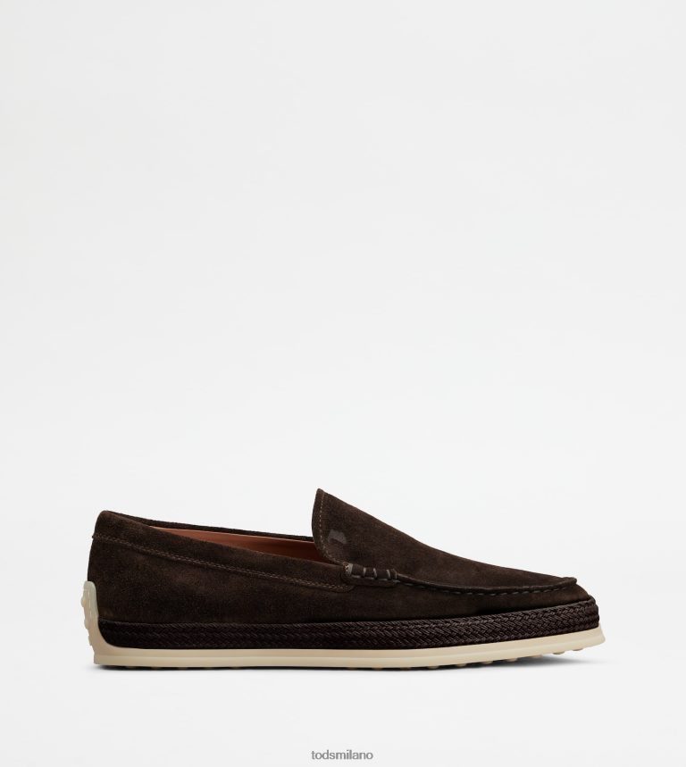 uominimarrone Tod's mocassino pantofola in pelle scamosciata P66X8B907