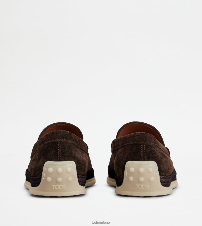 uominimarrone Tod's mocassino pantofola in pelle scamosciata P66X8B907
