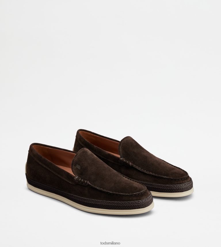 uominimarrone Tod's mocassino pantofola in pelle scamosciata P66X8B907