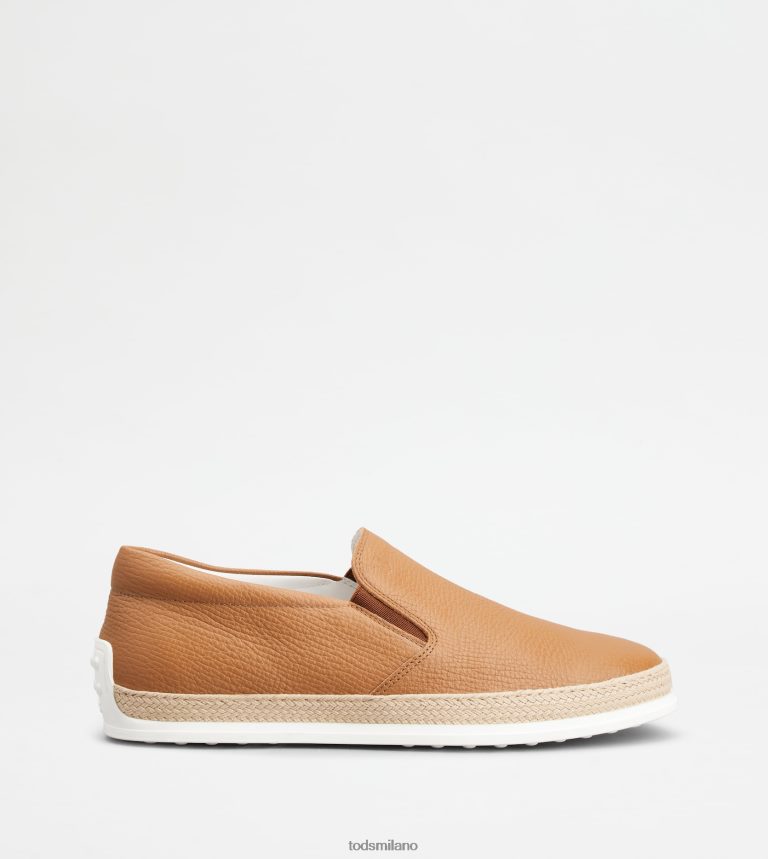 uominimarrone Tod's scarpe slip-on in pelle P66X8B914