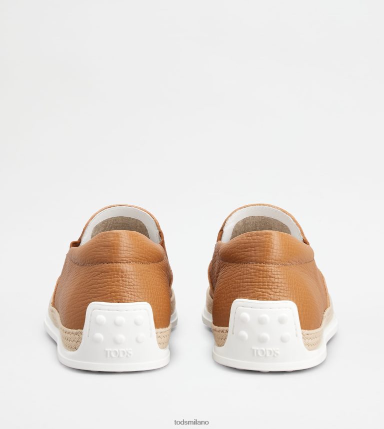 uominimarrone Tod's scarpe slip-on in pelle P66X8B914