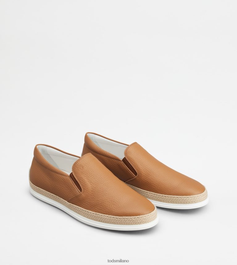 uominimarrone Tod's scarpe slip-on in pelle P66X8B914