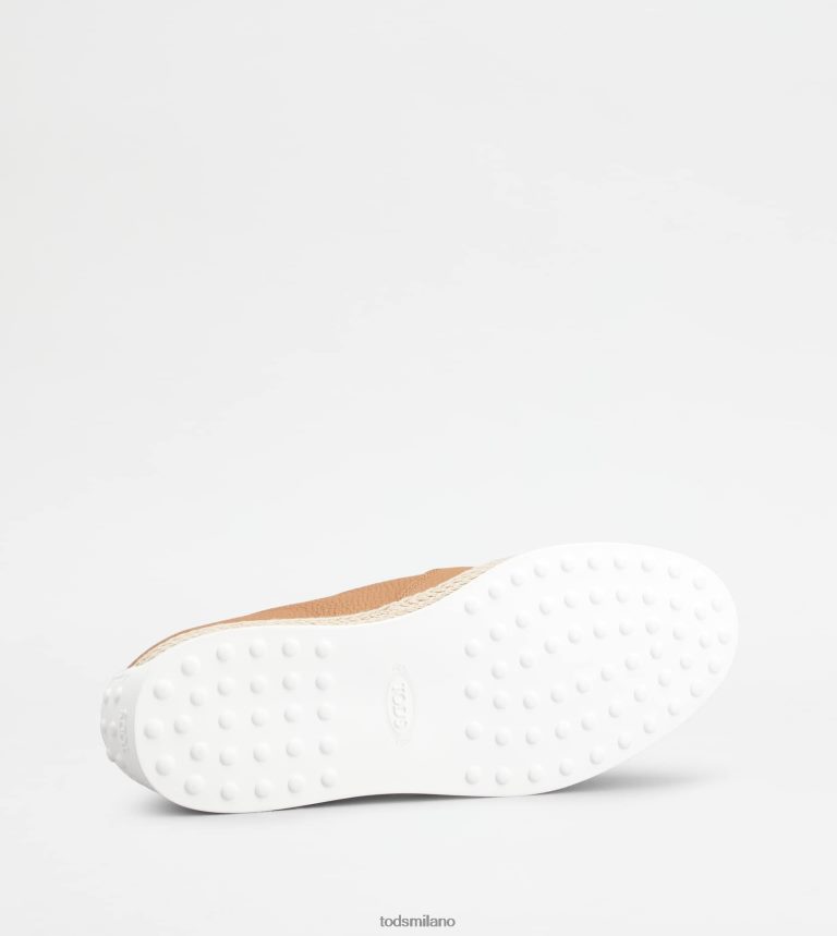 uominimarrone Tod's scarpe slip-on in pelle P66X8B914